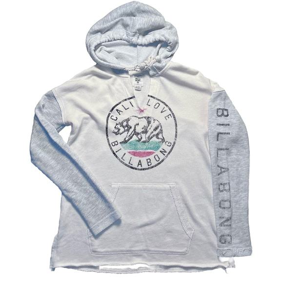 Billabong California Love Pullover Hoodie Vneck Sweatshirt Sweater Size Large - Picture 1 of 14